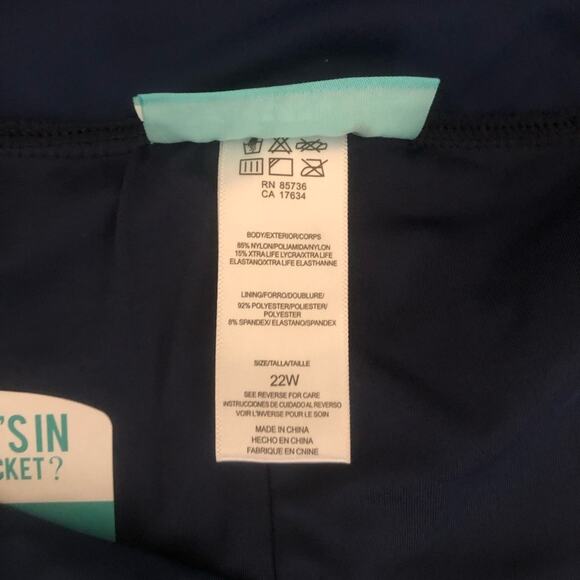 Beach House Plus Size Paloma Beach Solids Blake Adjustable Swim Short Navy 22W - Picture 8 of 16